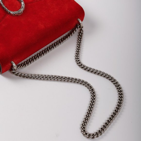 *SOLD* Gucci Dionysus Red Suede Medium GG Shoulder Bag - Picture 5 of 10